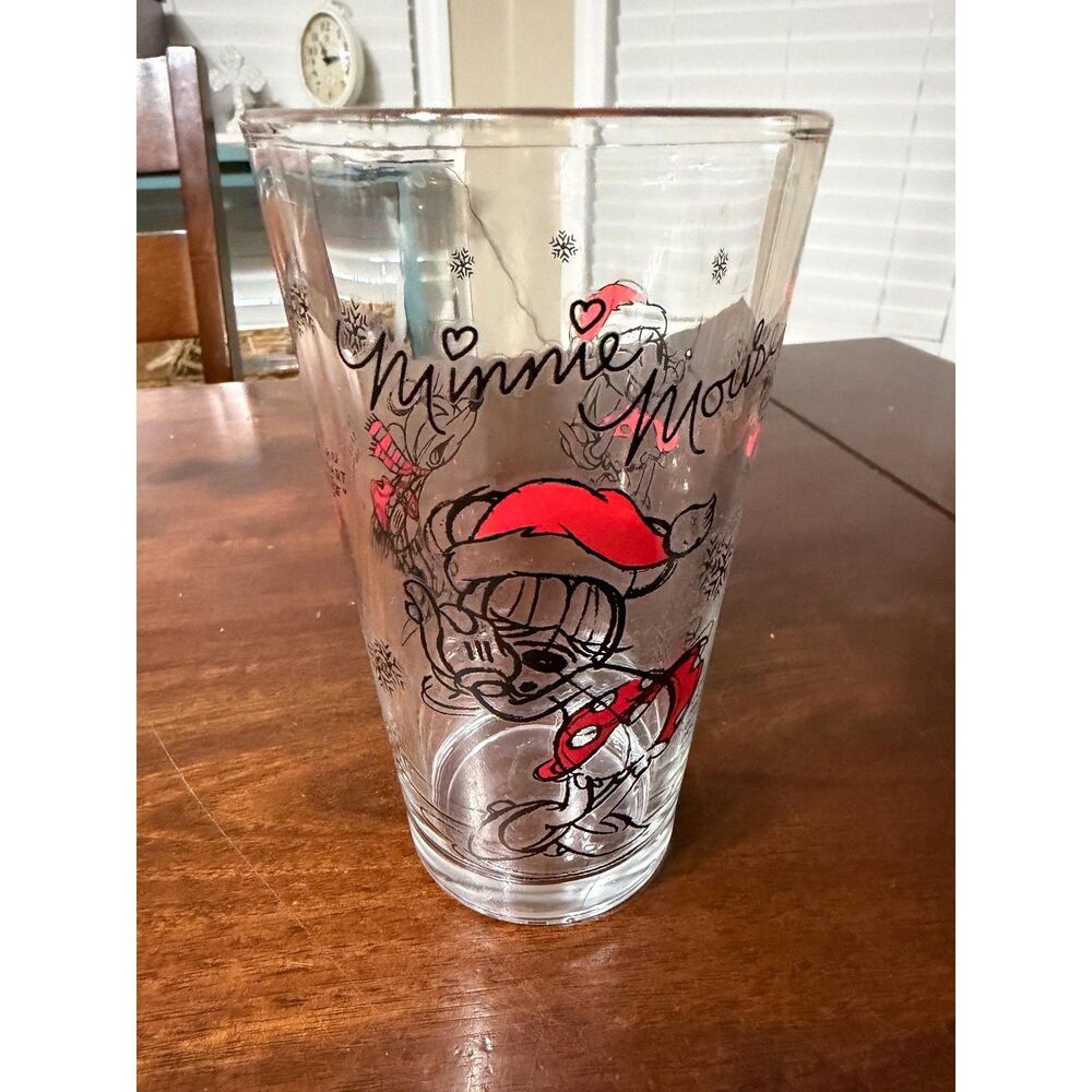 Disney Sketchbook Minnie Mouse Glass Pint Glass Tumbler